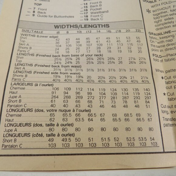 Butterick 4928 Clothing Pattern Top, Shorts, Pants, Skirt button down front - Picture 7 of 10